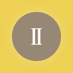 rome two icon. flat design