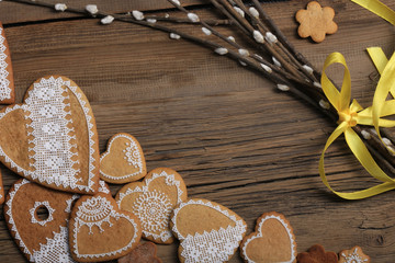 gingerbread heart-shaped