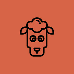 sheep icon. flat design
