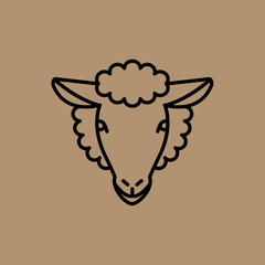 sheep icon. flat design