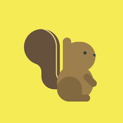 squirrel icon. flat design
