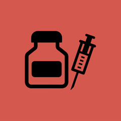 syringe icon. flat design