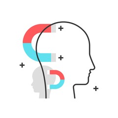 Color box icon, customer acquision concept illustration