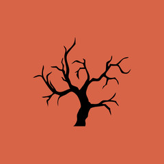 autumn tree icon. flat design