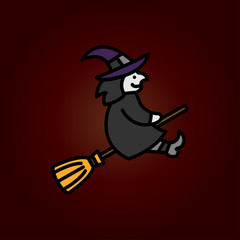 witch icon. flat design