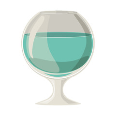 silhouette with drink in color light green vector illustration