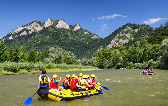 Canoe trips on river Dunajec, Slovakia