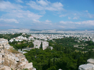 Panorama Aten - widok z Partenonu