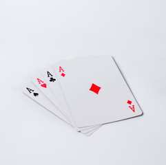 four aces on a white background