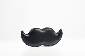 Black Mustaches On White Background