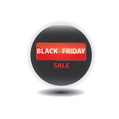 icon glass round Black Friday sale isolated on a white background element for design vector