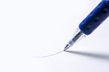 gel pen writing on a sheet of paper