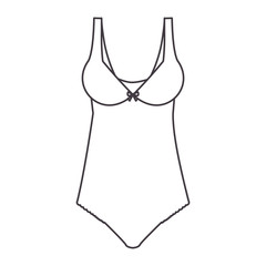 woman summer swimsuit icon flat vector illustration