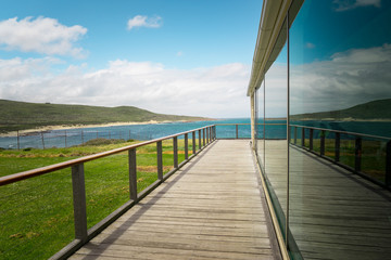 Viewing platform at Cape Leeuwin Lighthouse Augusta Western Australia .