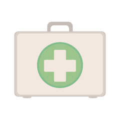 Fototapeta premium Kit first aid in box icon vector illustration