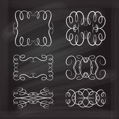 Vector calligraphic design elements.