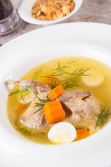 soup with duck meat