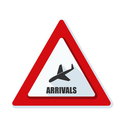 Airport Arrivals illustration sign