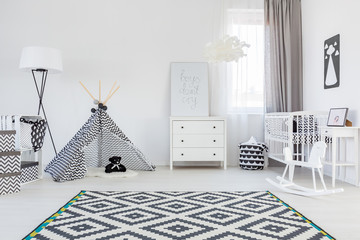 Baby boy room with tent
