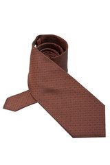 Brown tie isolated on white background