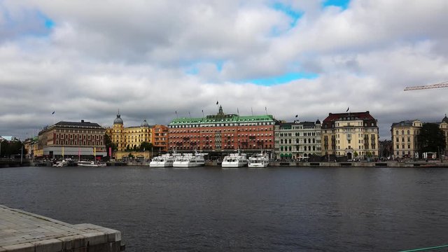 The Grand Hotel in Stockholm. Sweden.  4K.
