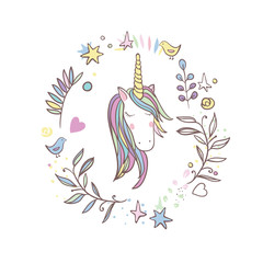 Unicorn Rainbow pattern