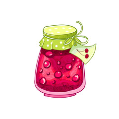 Cherry jam vector