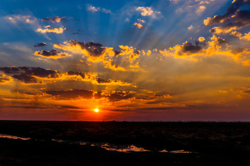 Sunset at Ihaha Rest Camp