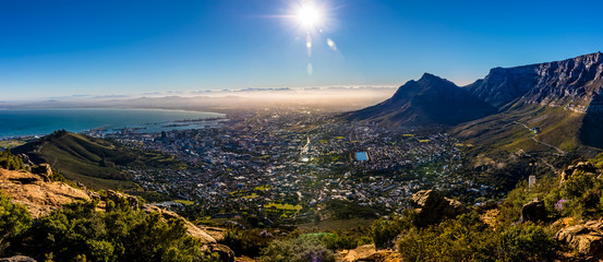 Capetown at sunrise panoramic