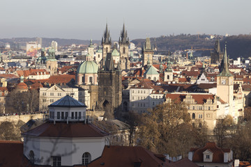 Obraz premium View on the autumn Prague City, Czech Republic
