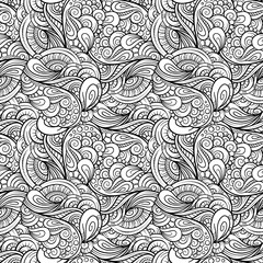 Fantasy decorative ornamental seamless pattern