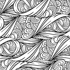 Fantasy decorative ornamental seamless pattern