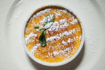 Delicious dessert Creme brulee