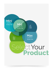 Business flyer circle abstract background