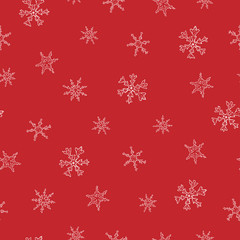 Christmas seamless pattern with snowflakes
