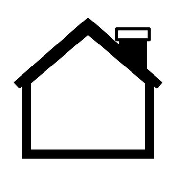 silhouette of house side one floor vector illustration