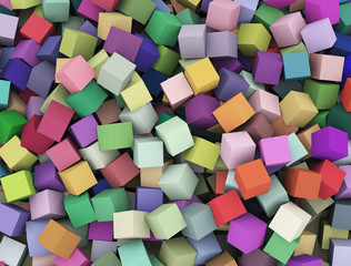 3d abstract colorful cubes boxes background