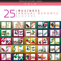 Mega collection of 25 business annual reports brochure cover templates