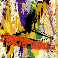 abstract background composition, with strokes and splashes