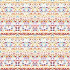 Tribal ethnic seamless pattern with geometric elements.