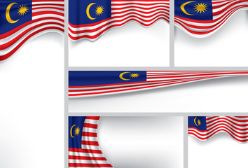Abstract Malaysia Flag, Malaysian Colors (Vector Art)