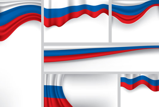 Premium Vector  Russia flag national realistic flag of russian federation  vector