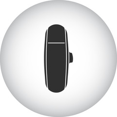 Skateboard cover symbol silhouette icon on background