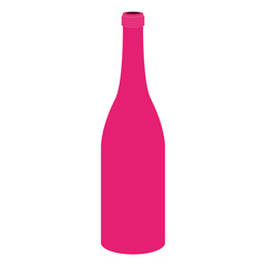 silhouette with bottle magenta color vector illustration