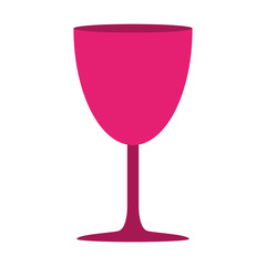 silhouette magenta color with drink cocktail glass vector illustration