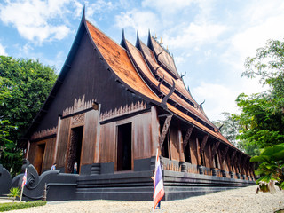 November 26, 2016 : Ban Dum, the architecture with dark tone art, Chiang Rai, Thailand