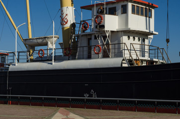 Samsun, Turkey - November 19, 2016: SS Bandirma ship which became famous for her historical role in taking Mustafa Kemal Pasha (Ataturk) from Istanbul to Samsun in May 1919.