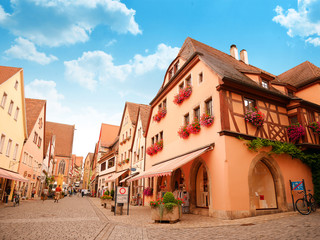 Street and buildings of Rothenburg Ob Der Tauber, Germany