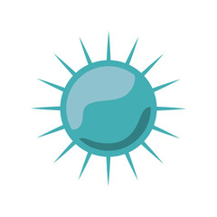silhouette light blue with bacteria or virus vector illustration