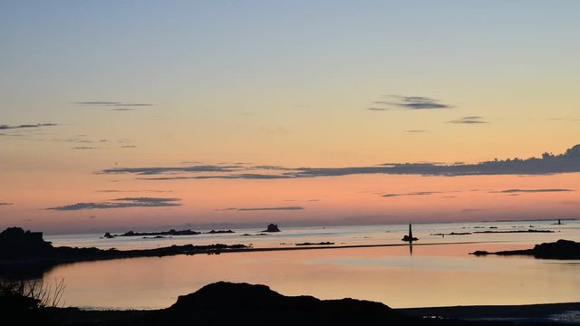 tramonto sul mare